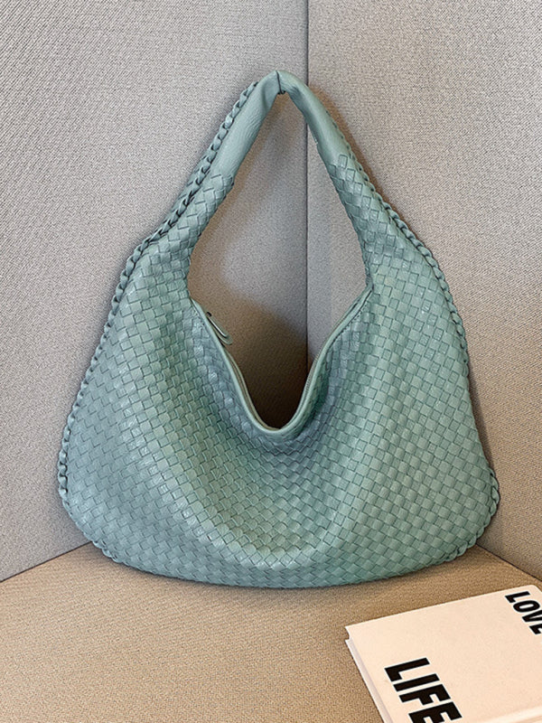 Elarova | Französische Hochwertige Gewebte Tasche, Vielseitige Schulter Achseltasche, Nischenstruktur Tragbare Pendeltasche