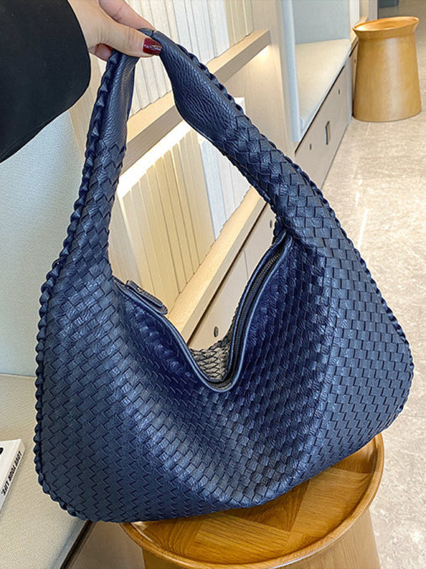Elarova | Französische Hochwertige Gewebte Tasche, Vielseitige Schulter Achseltasche, Nischenstruktur Tragbare Pendeltasche