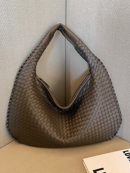 Elarova | Französische Hochwertige Gewebte Tasche, Vielseitige Schulter Achseltasche, Nischenstruktur Tragbare Pendeltasche