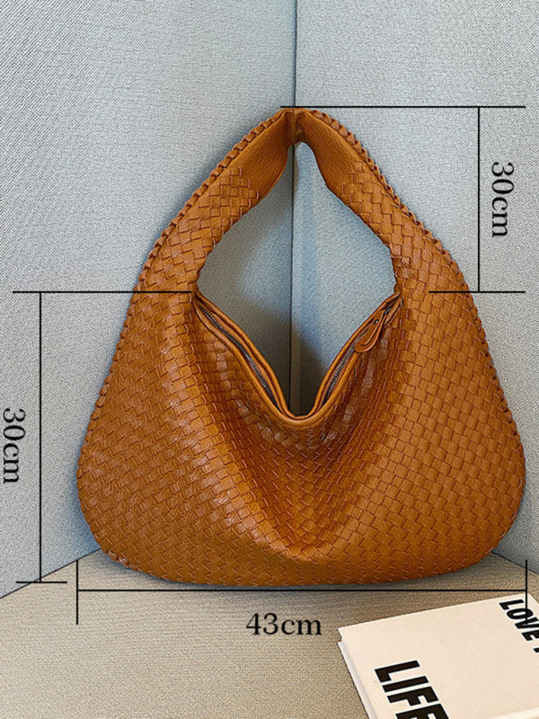 Elarova | Französische Hochwertige Gewebte Tasche, Vielseitige Schulter Achseltasche, Nischenstruktur Tragbare Pendeltasche