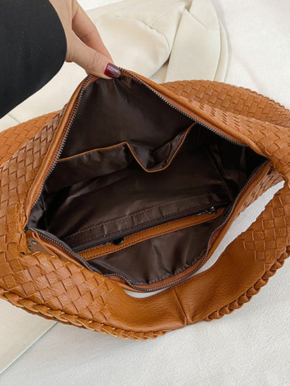 Elarova | Französische Hochwertige Gewebte Tasche, Vielseitige Schulter Achseltasche, Nischenstruktur Tragbare Pendeltasche