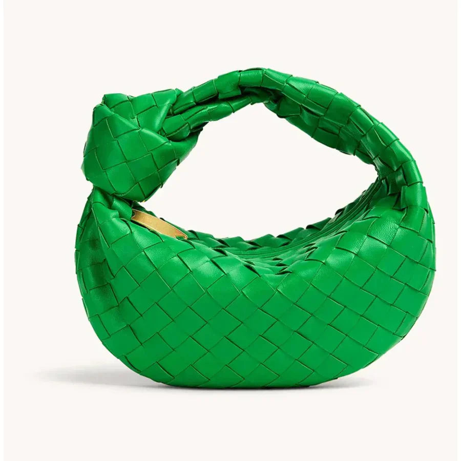 Elarova | Frauen Handtasche Mit Geknotetem Griff Geflochten