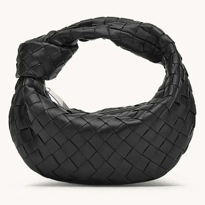 Elarova | Frauen Handtasche Mit Geknotetem Griff Geflochten