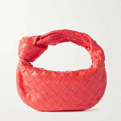 Elarova | Frauen Handtasche Mit Geknotetem Griff Geflochten