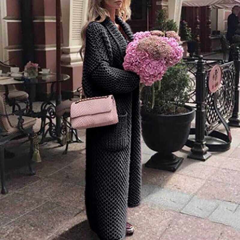 Elarova | Frauen Langer Cardigan Pullover