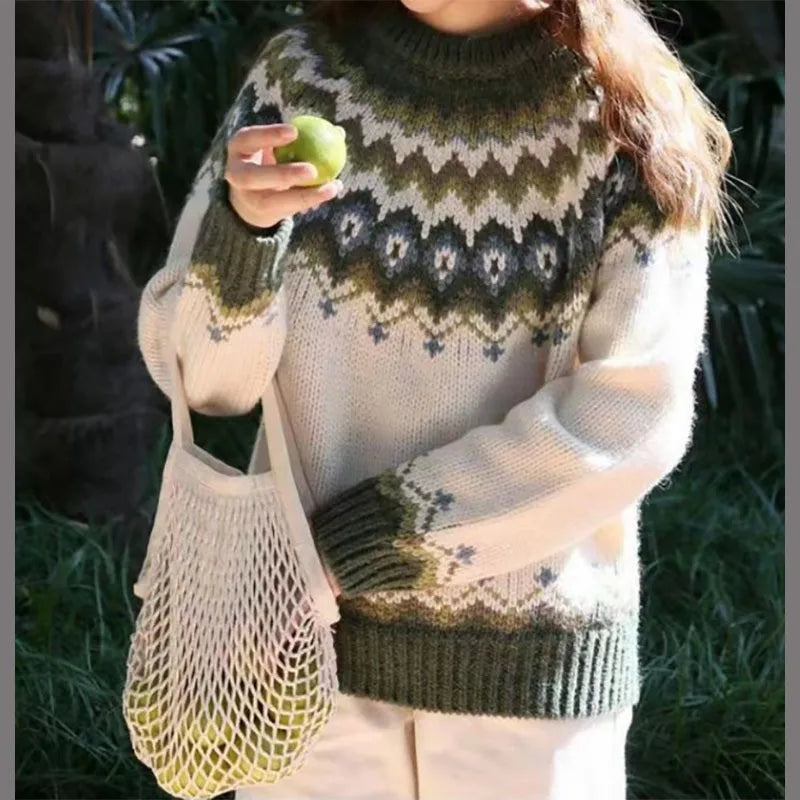 Elarova | Frauen Nordische Strickjacke