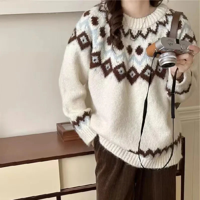 Elarova | Frauen Nordische Strickjacke