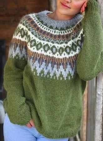 Elarova | Frauen Nordische Strickjacke