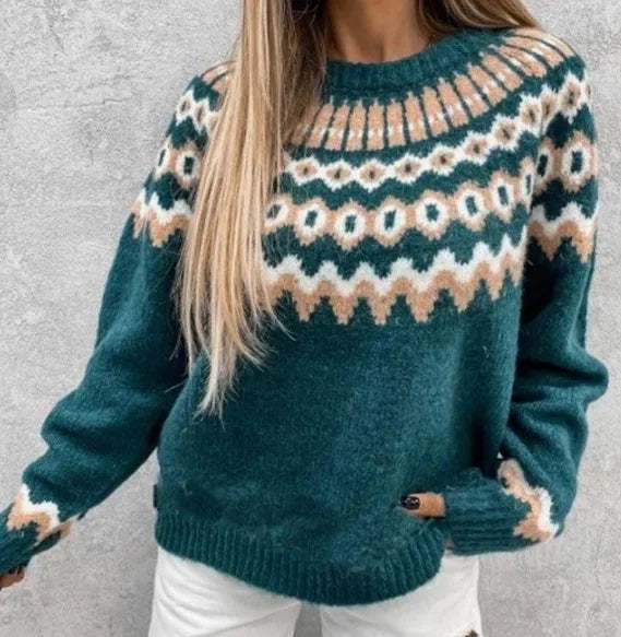 Elarova | Frauen Nordische Strickjacke