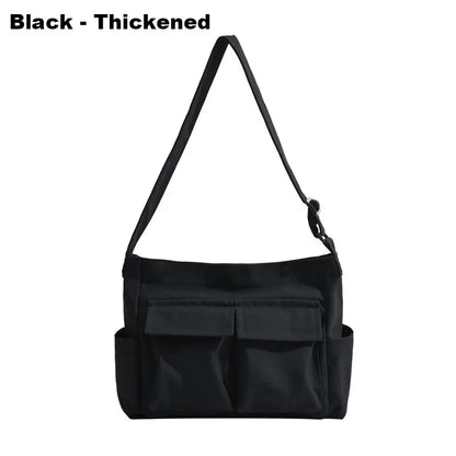 Elarova | Frauen Vintage Handtasche Canvas Teenager Schulter Tote Taschen Lieferdienst Tasche Damen Lässige Handtasche Crossbody Geldbörse