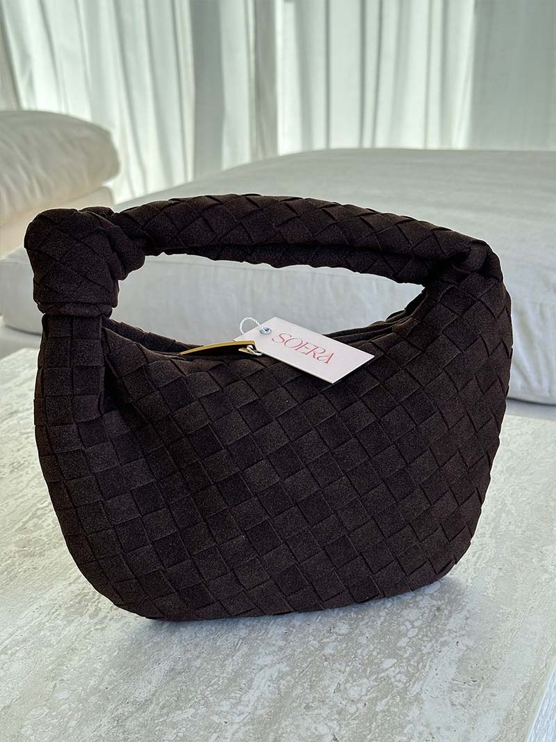 Elarova | Geflochtene Mini Tasche Aus Wildleder