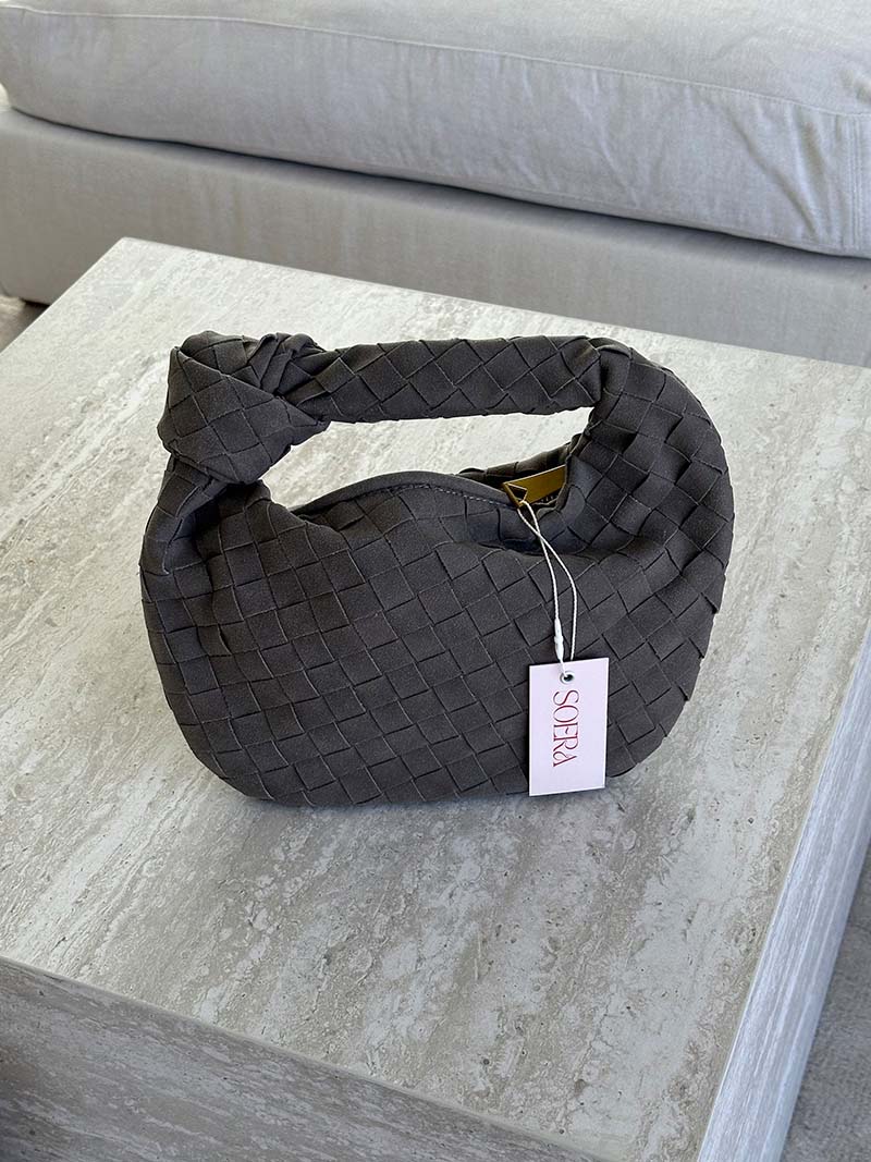 Elarova | Geflochtene Mini Tasche Aus Wildleder