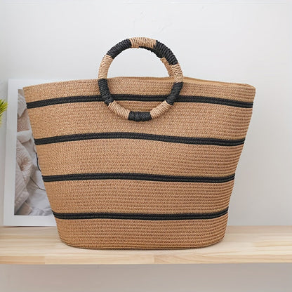 Damen Gestreiftes Tote Bag Leicht Geräumig - Norvielle