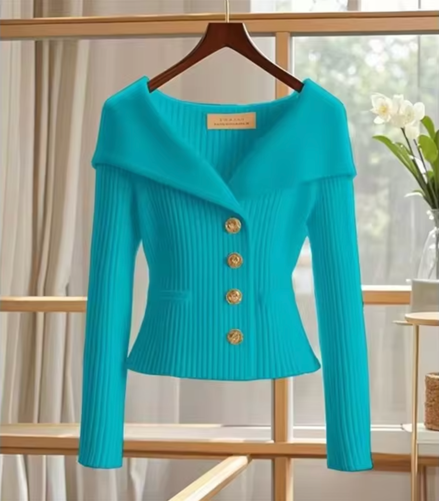 Elarova | Gestrickte Kurze Strickjacke