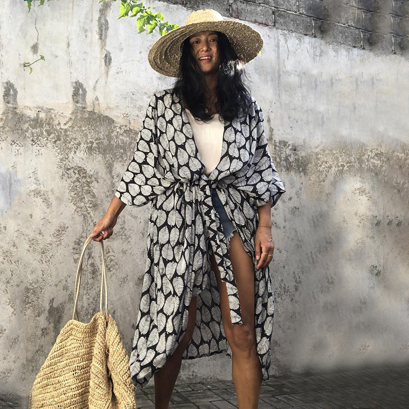 Elarova | Glamouröse Sonnenschutz Resort Strandkleid Cover Up