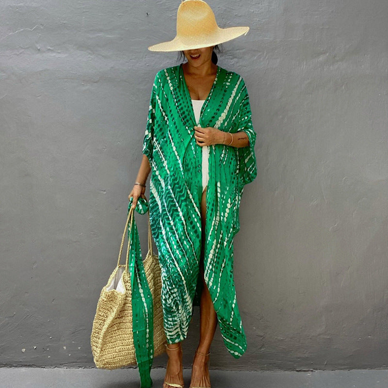Elarova | Glamouröse Sonnenschutz Resort Strandkleid Cover Up