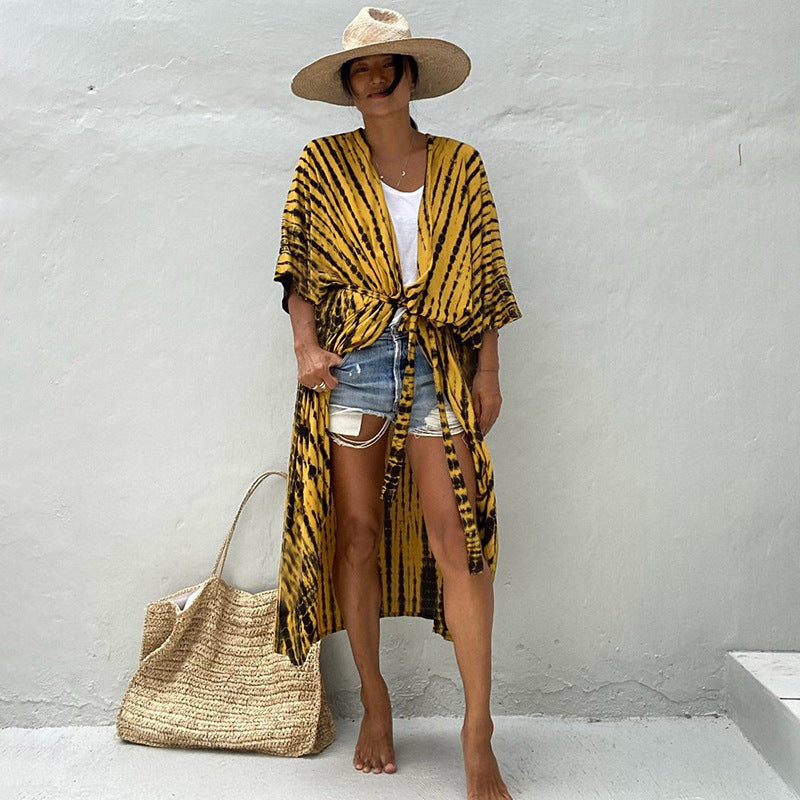 Elarova | Glamouröse Sonnenschutz Resort Strandkleid Cover Up