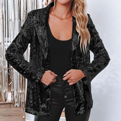 Elarova | Glamouröser Pailletten-Blazer