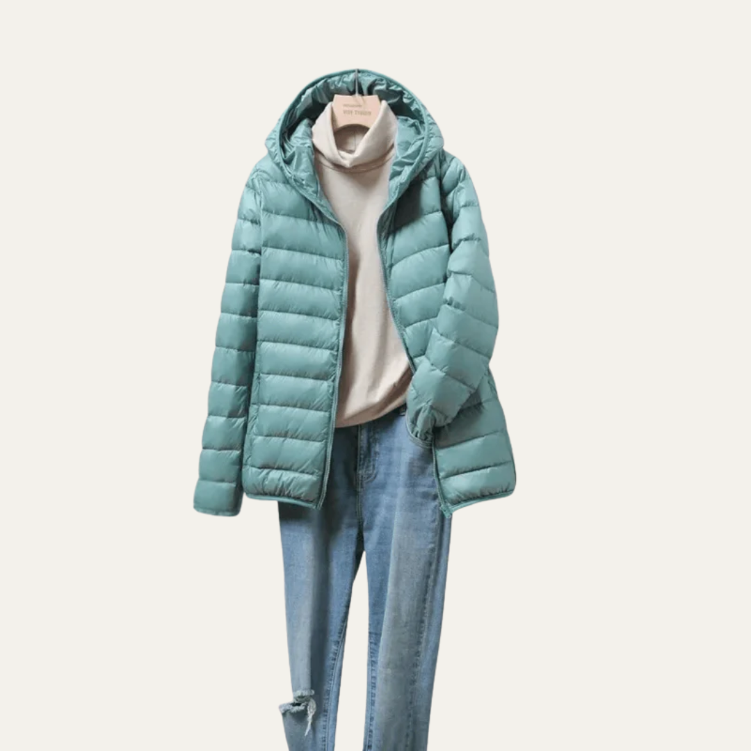 Elarova | Glänzende, ultraleichte Damen-Steppjacke