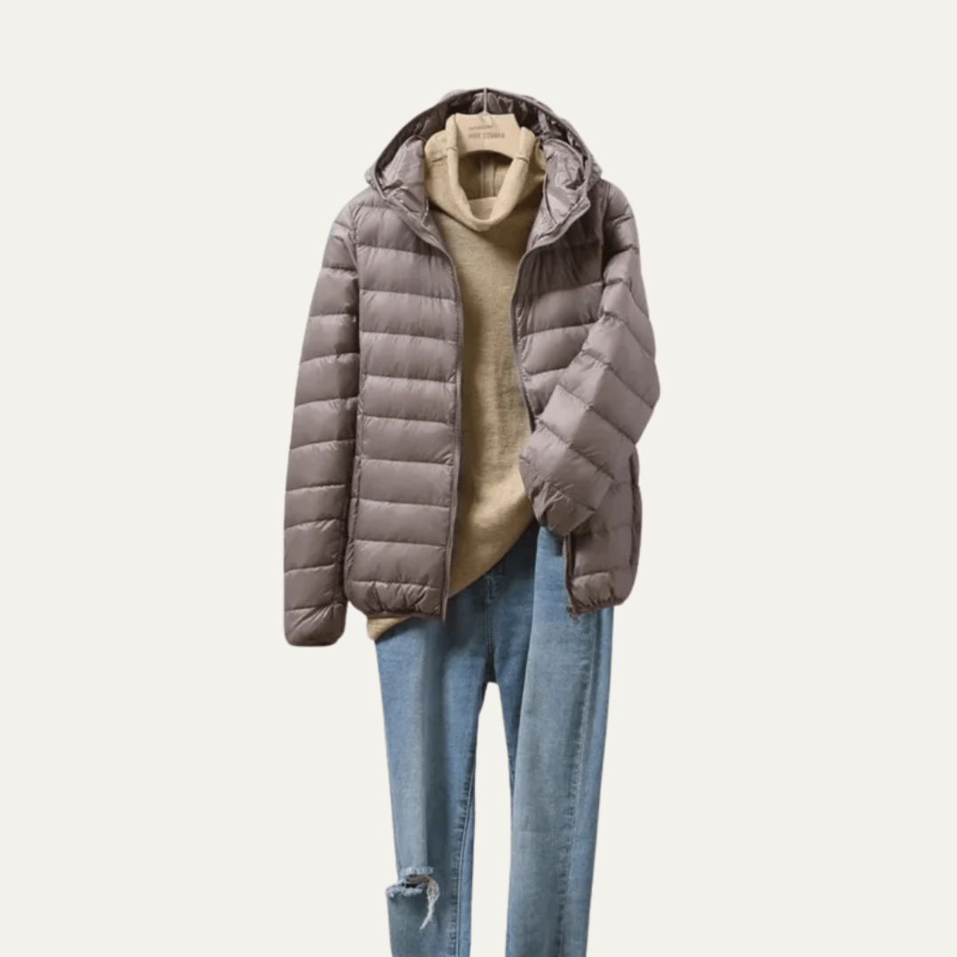 Elarova | Glänzende, ultraleichte Damen-Steppjacke