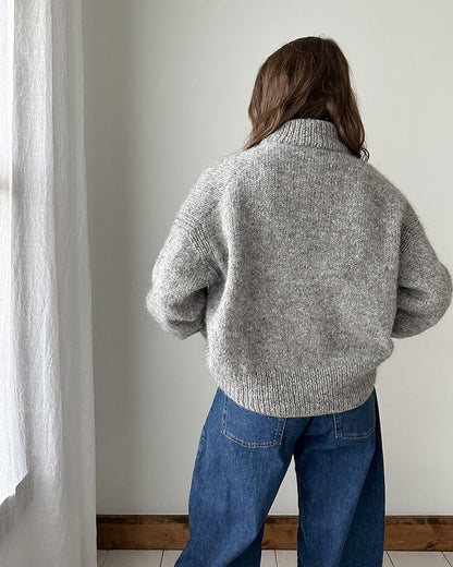 Elarova | Graue Strickjacke mit Knöpfen