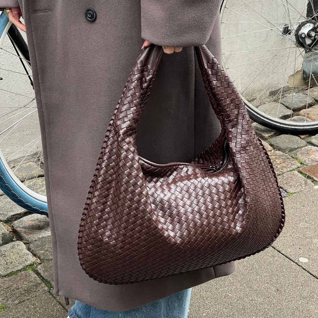 Elarova | Groß Ein Schulterriemen Gewebte Tasche Kunstledertaschen