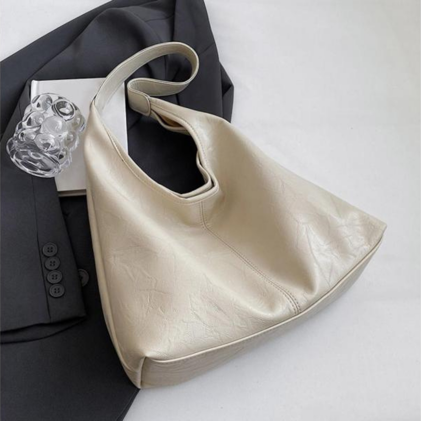 Elarova | Groß Kunstleder Umhängetasche Damenhandtasche
