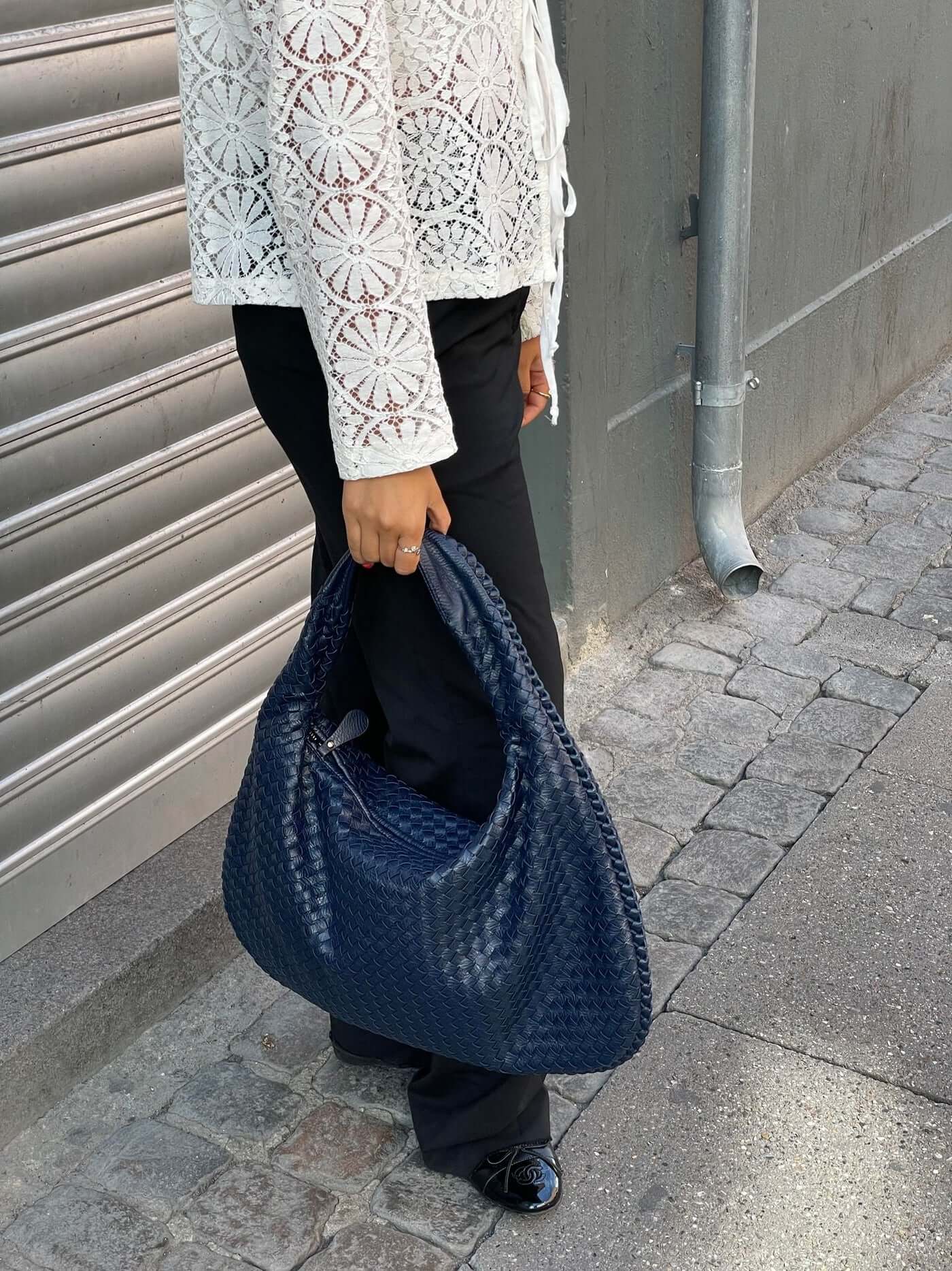 Elarova | Große Geflochtene Hobo Tasche