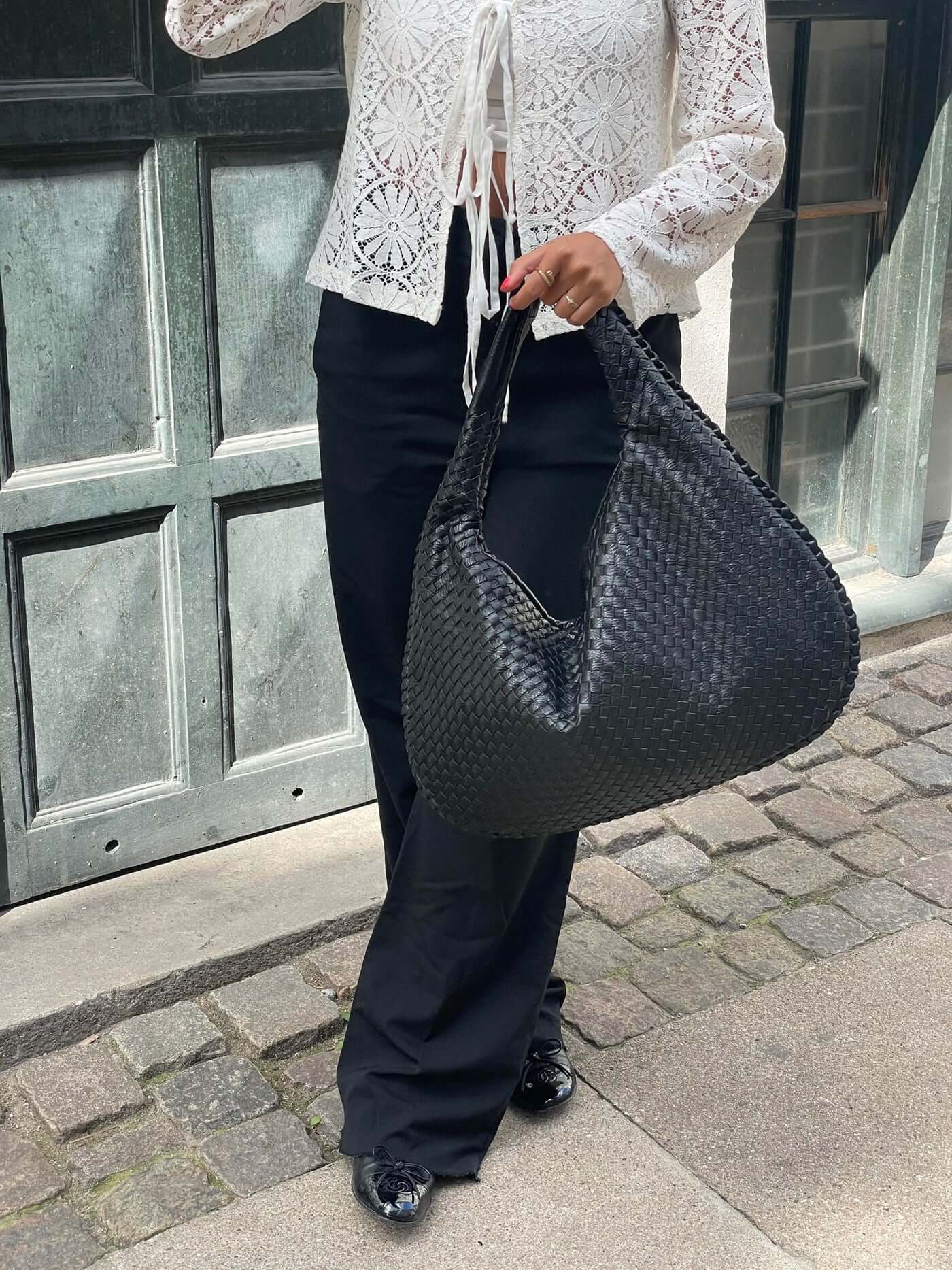 Elarova | Große Geflochtene Hobo Tasche