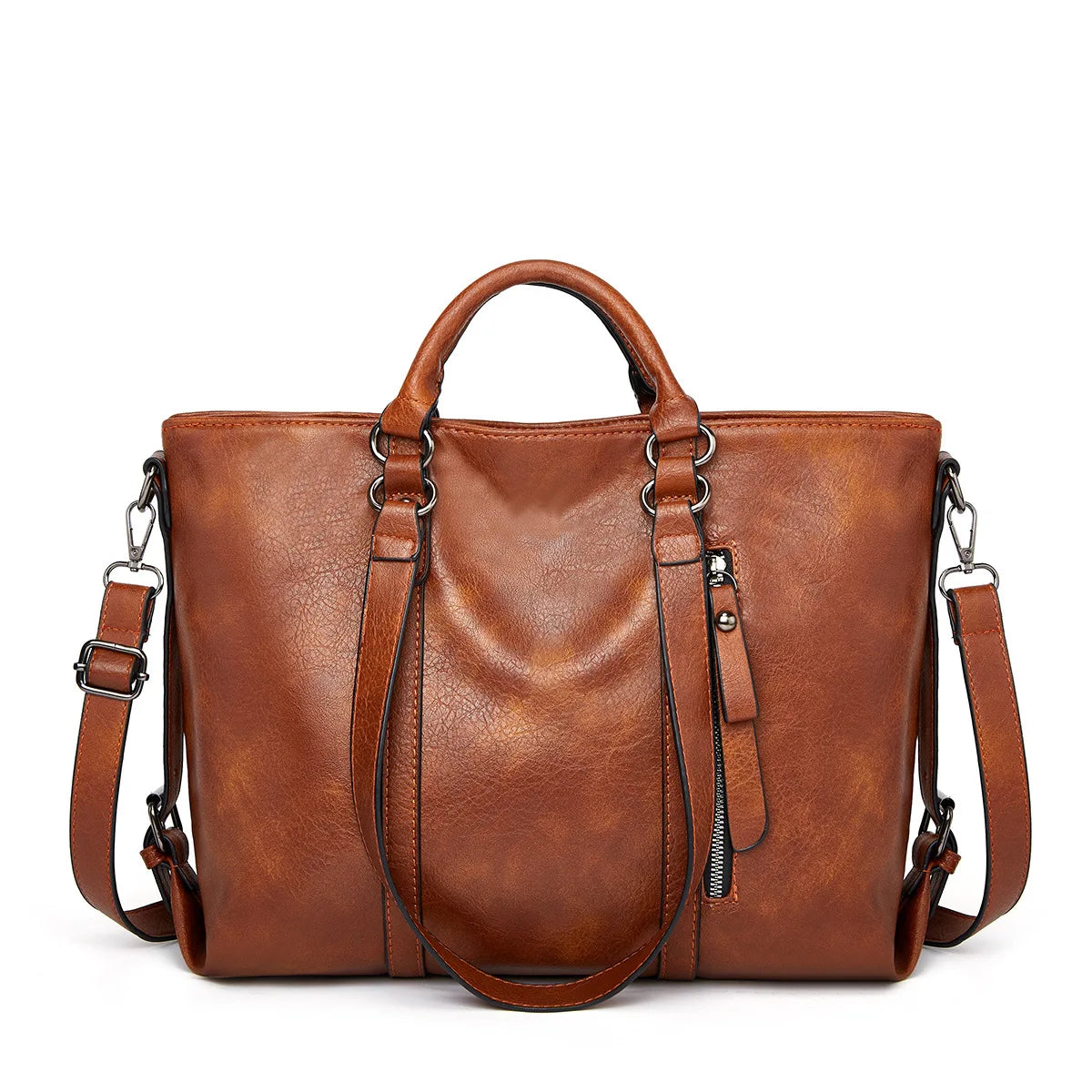 Norvielle Damen Lederschultertasche Groß - Norvielle
