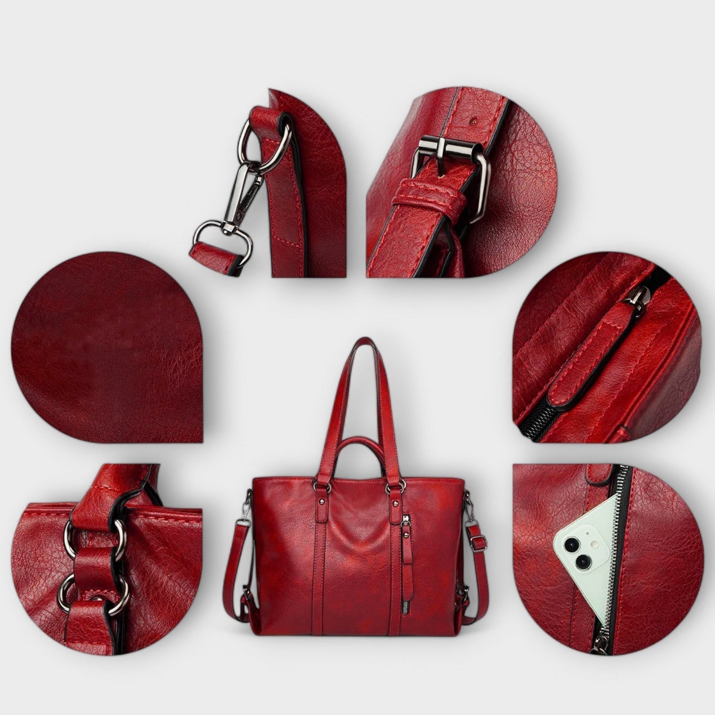 Elarova | Große Lederhandtasche