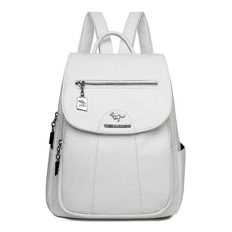 Elarova | Großer Leder Rucksack Mit Diebstahlschutz Für Damen