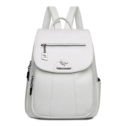 Elarova | Großer Leder Rucksack Mit Diebstahlschutz Für Damen