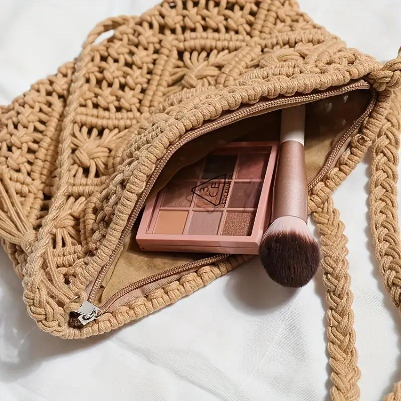 Elarova | Häkeltasche, Quaste, gewebt, Crossbody Bag, Umhängetasche
