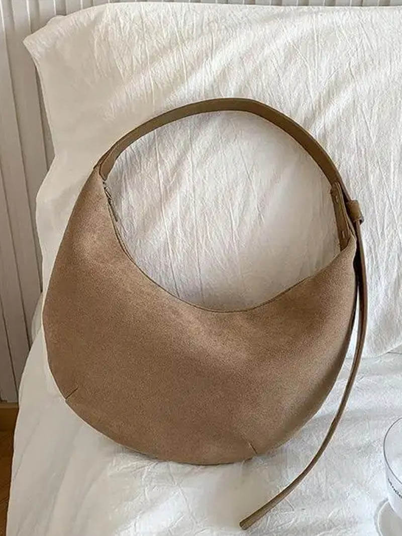 Elarova | Halbmond Tasche Aus Wildleder