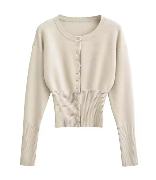 Elarova | Hals Langarm Cardigan