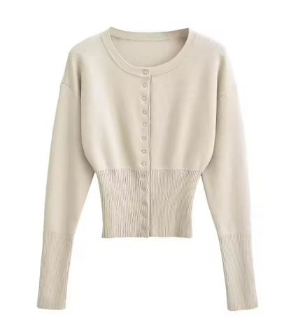 Elarova | Hals Langarm Cardigan
