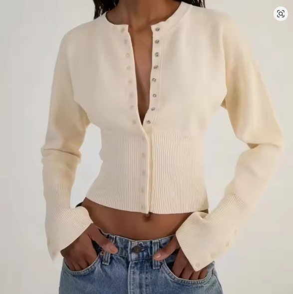 Elarova | Hals Langarm Cardigan