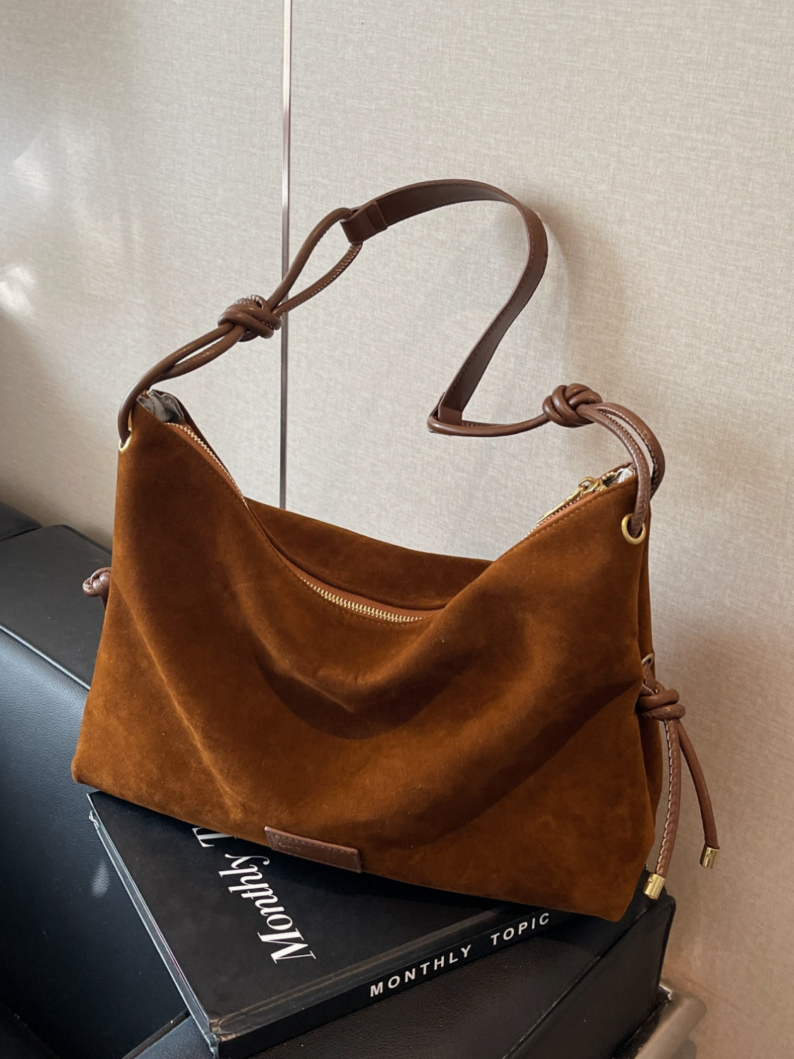 Elarova | Handtasche Aus Wildleder