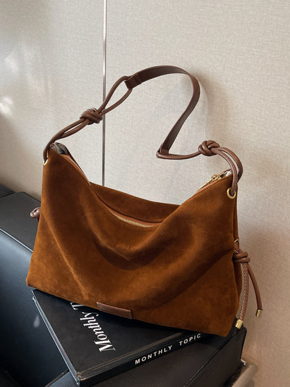 Elarova | Handtasche Aus Wildleder