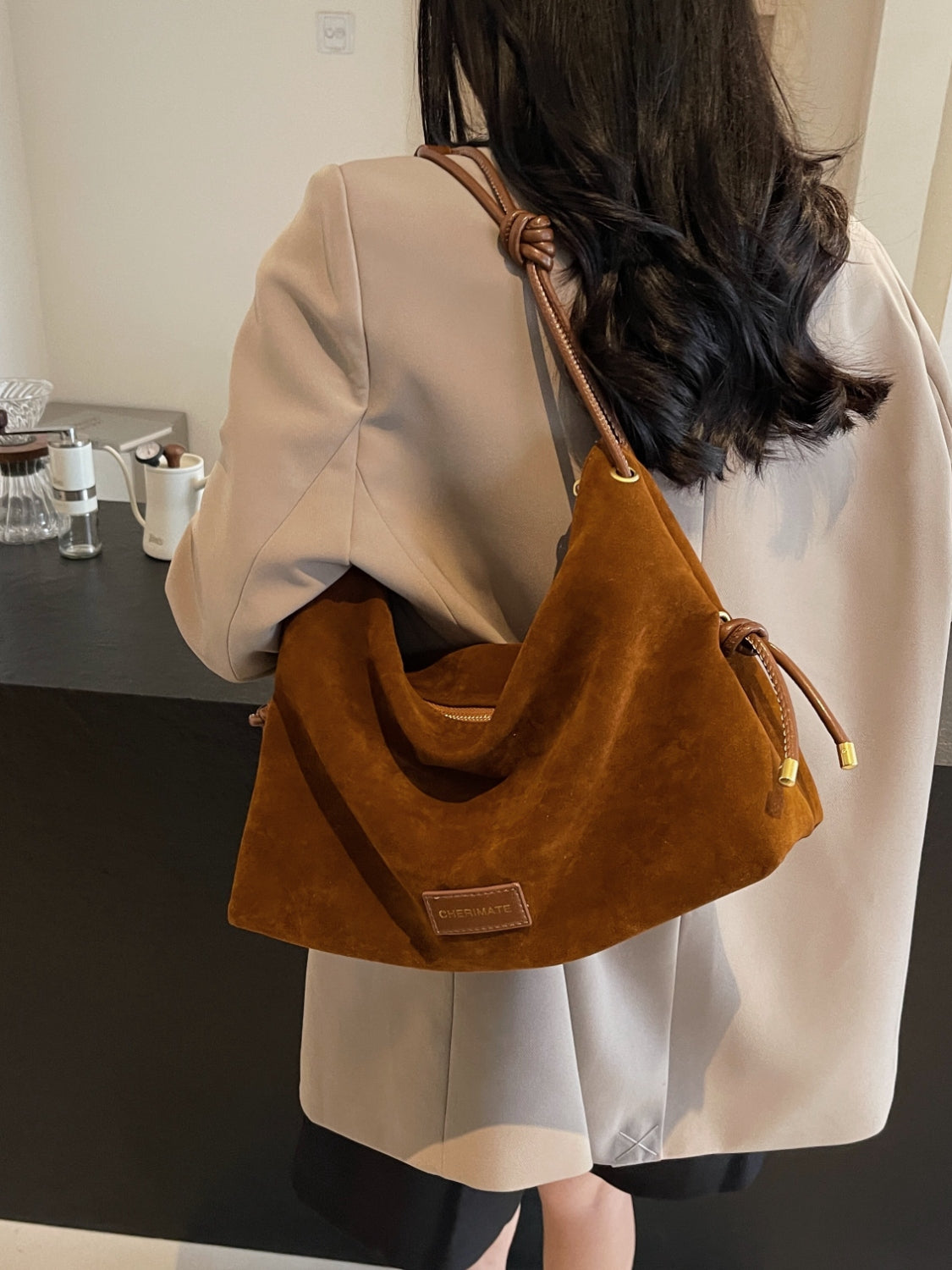 Elarova | Handtasche Aus Wildleder