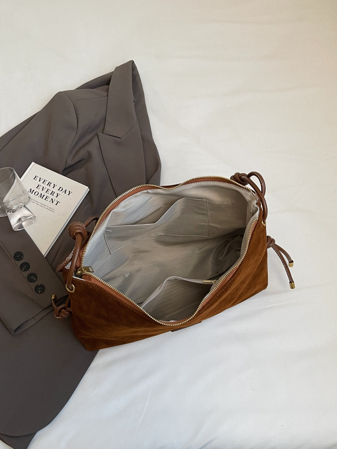 Elarova | Handtasche Aus Wildleder