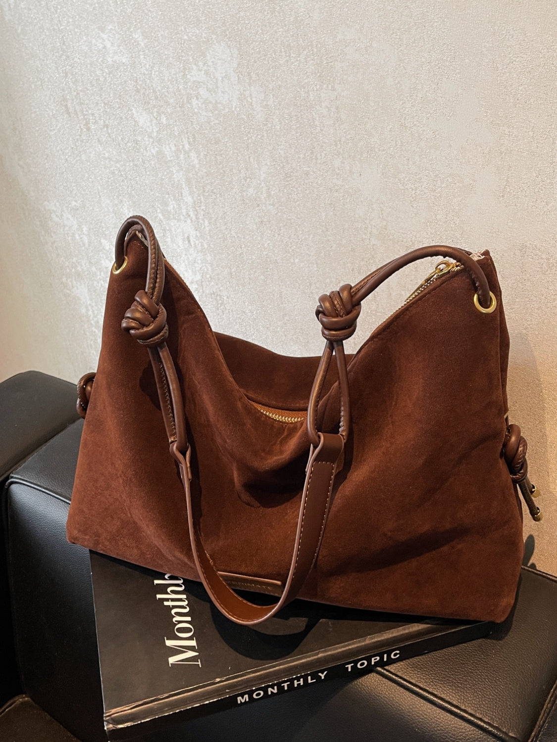 Elarova | Handtasche Aus Wildleder