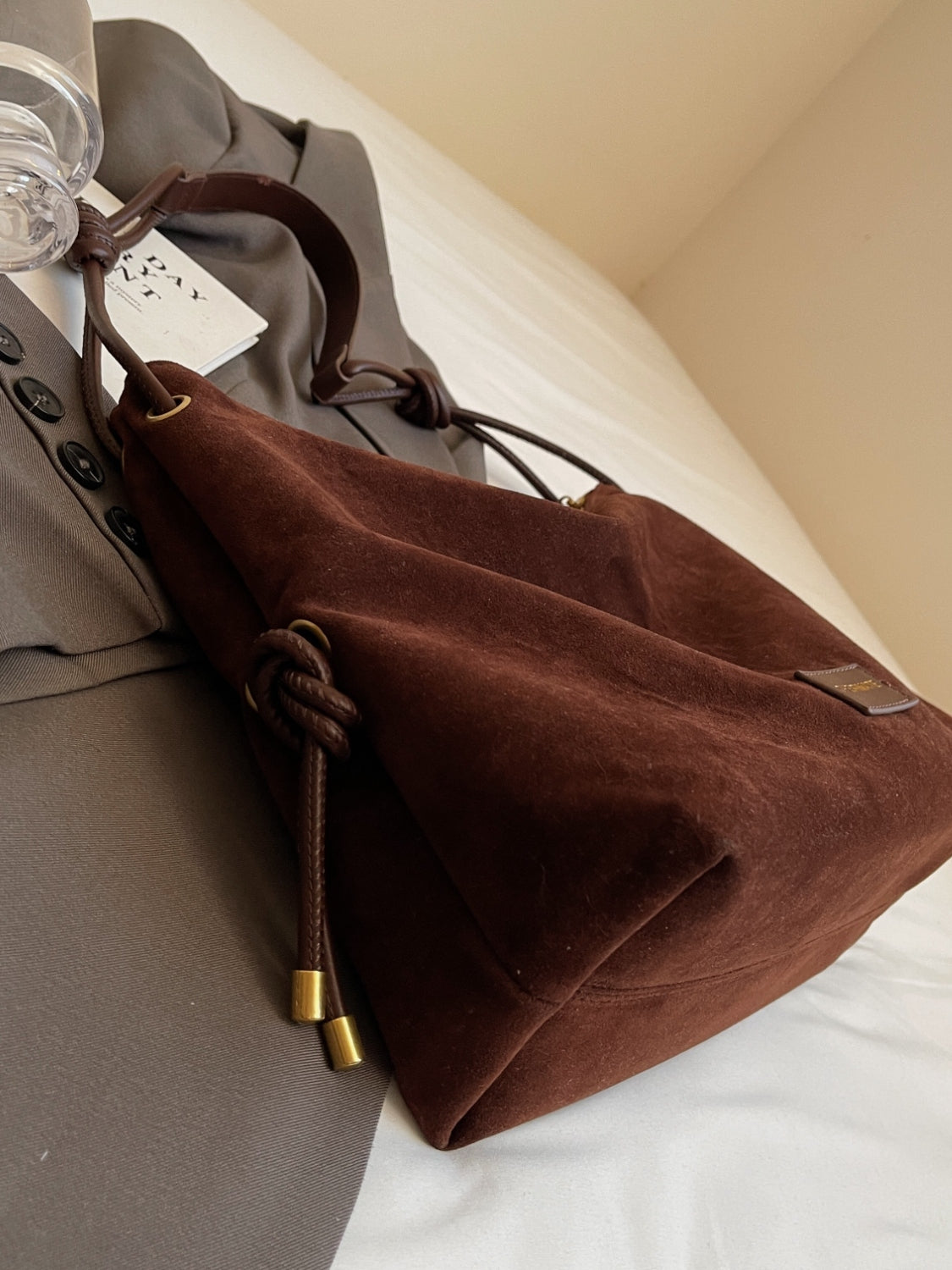 Elarova | Handtasche Aus Wildleder