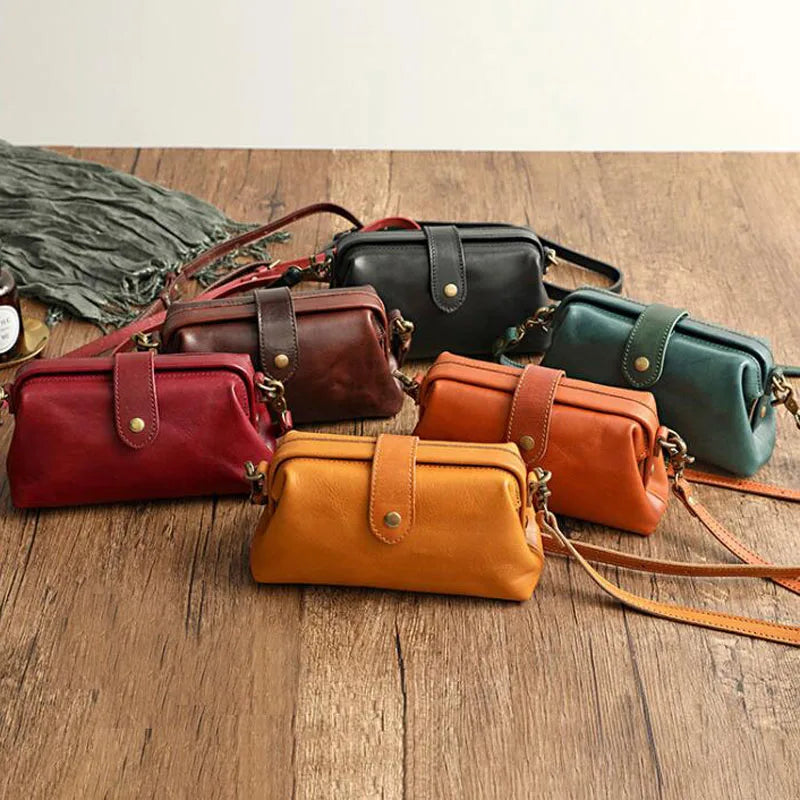 Elarova | Handtasche Buckle Echtes Leder