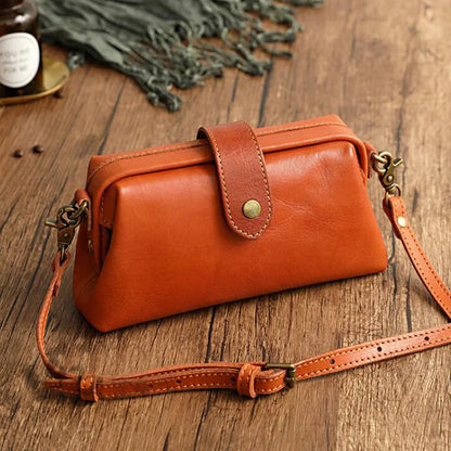 Elarova | Handtasche Buckle Echtes Leder