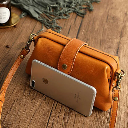 Elarova | Handtasche Buckle Echtes Leder