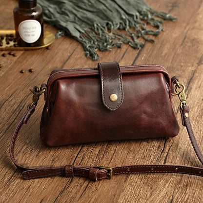 Elarova | Handtasche Buckle Echtes Leder