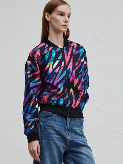Elarova | Herbst Winter Freizeit Druckjacke