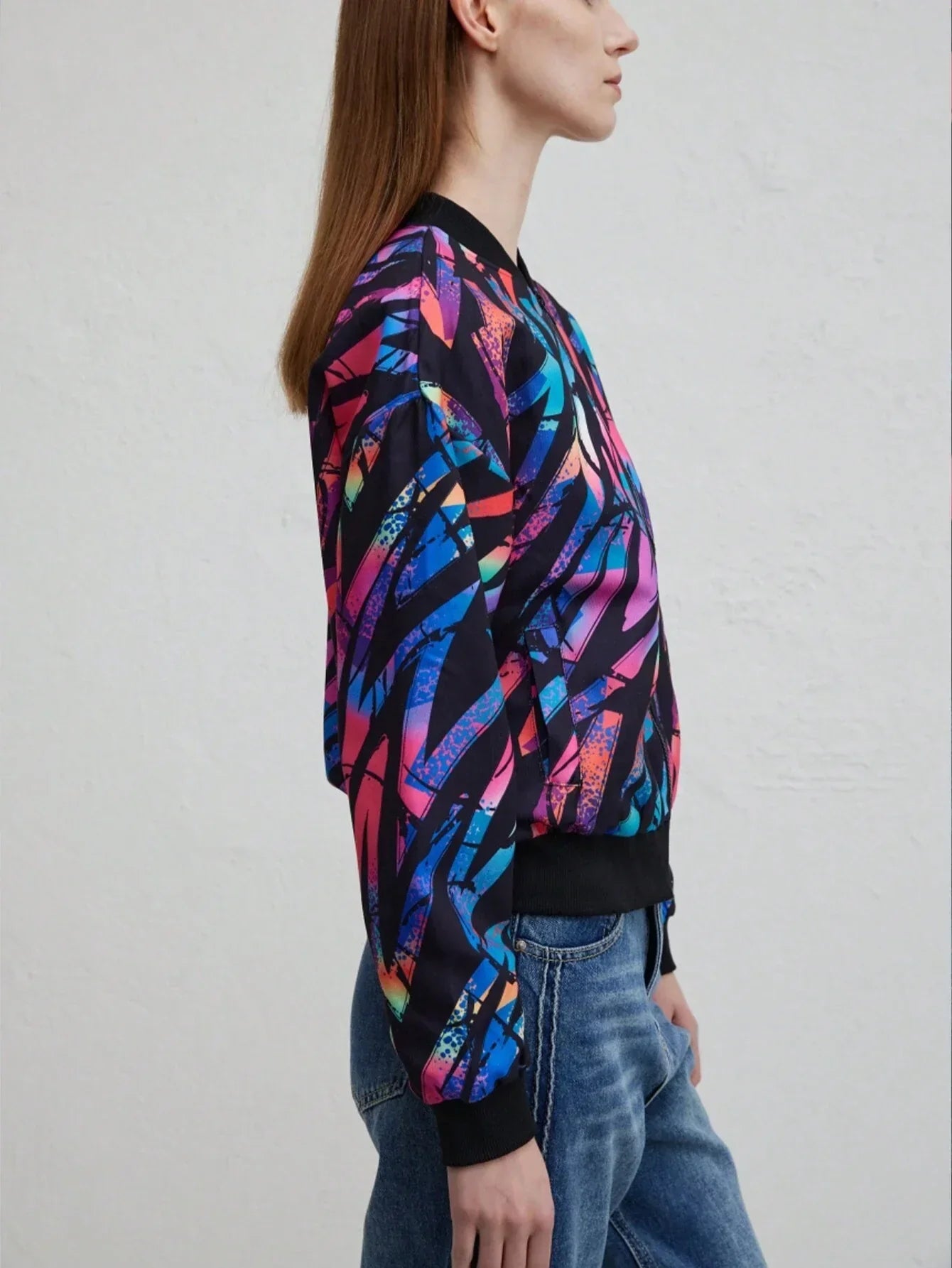 Elarova | Herbst Winter Freizeit Druckjacke